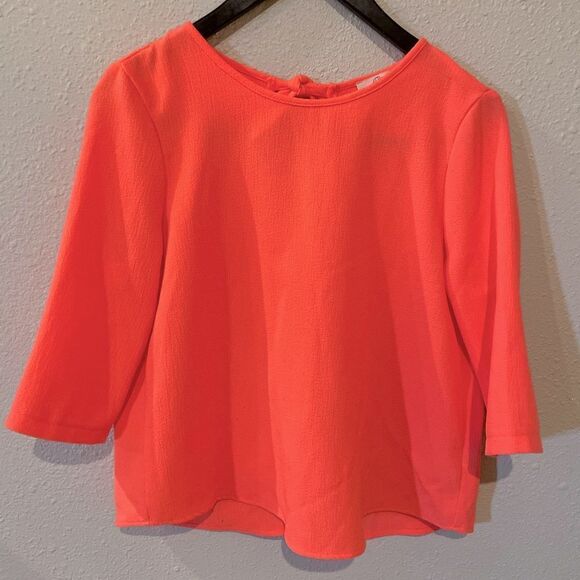 Neon orange tie back top - Picture 1 of 6